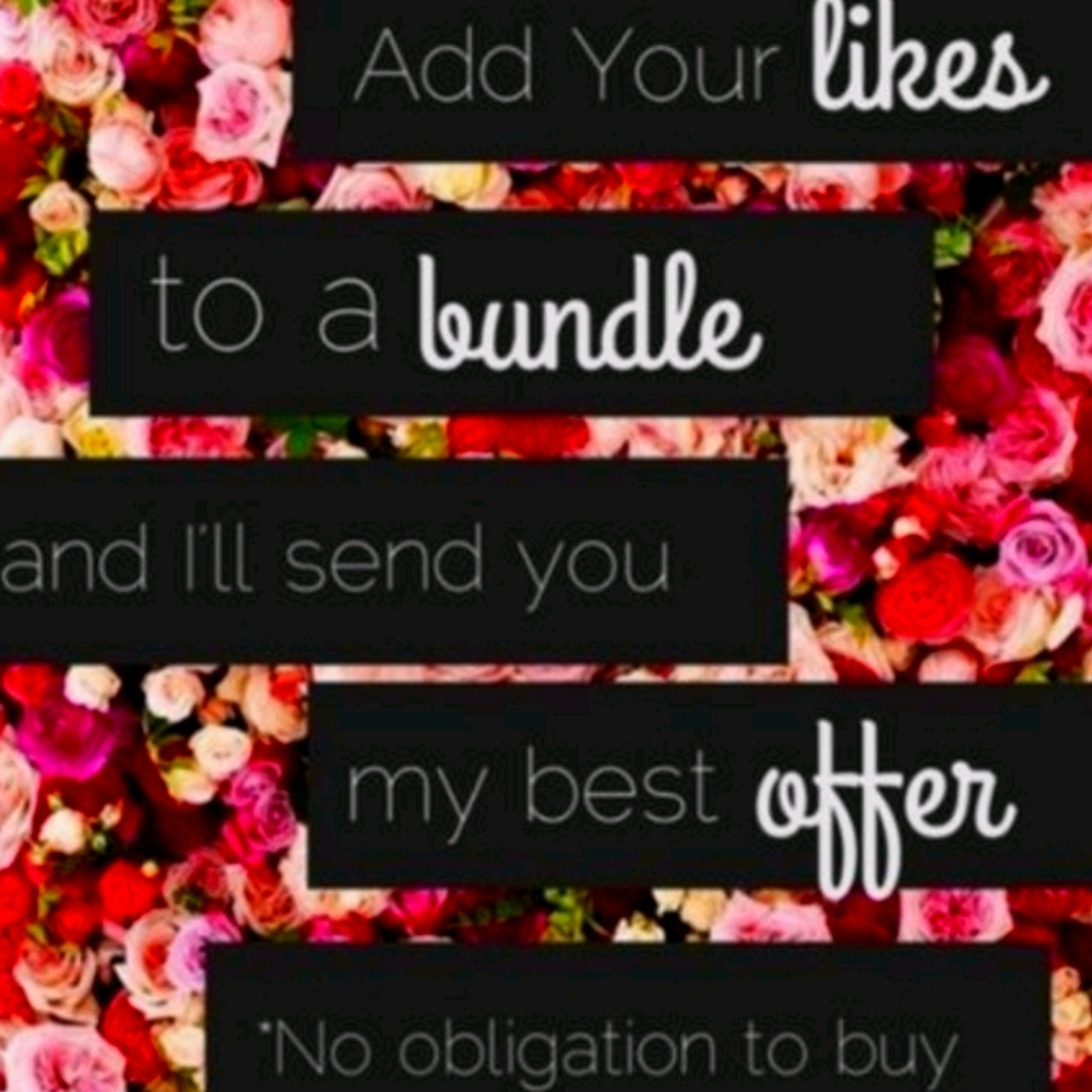Add your likes to a bundle I will make an offer 💝